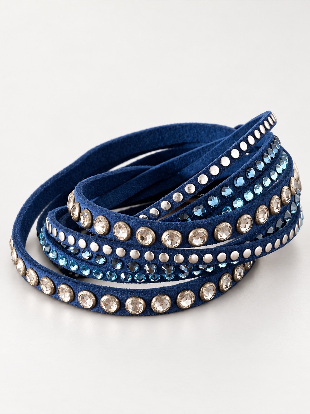 Swarovski Blue Multi-Wrap Crystal Bracelet